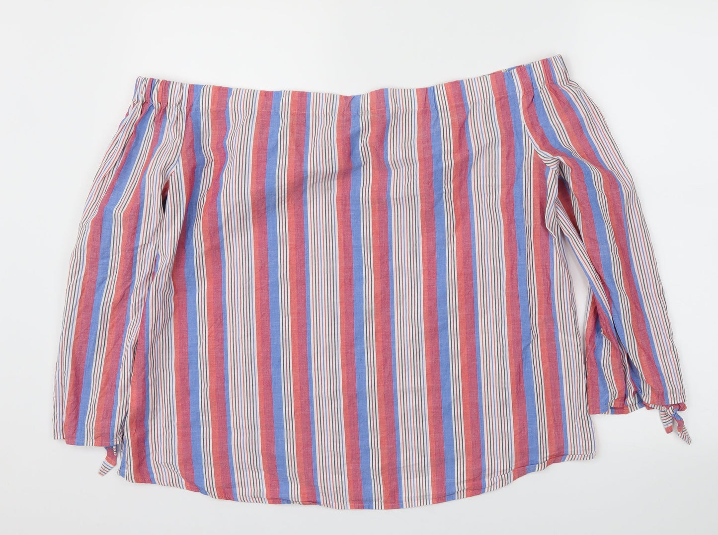 Papaya Womens Multicoloured Striped  Basic T-Shirt Size 16