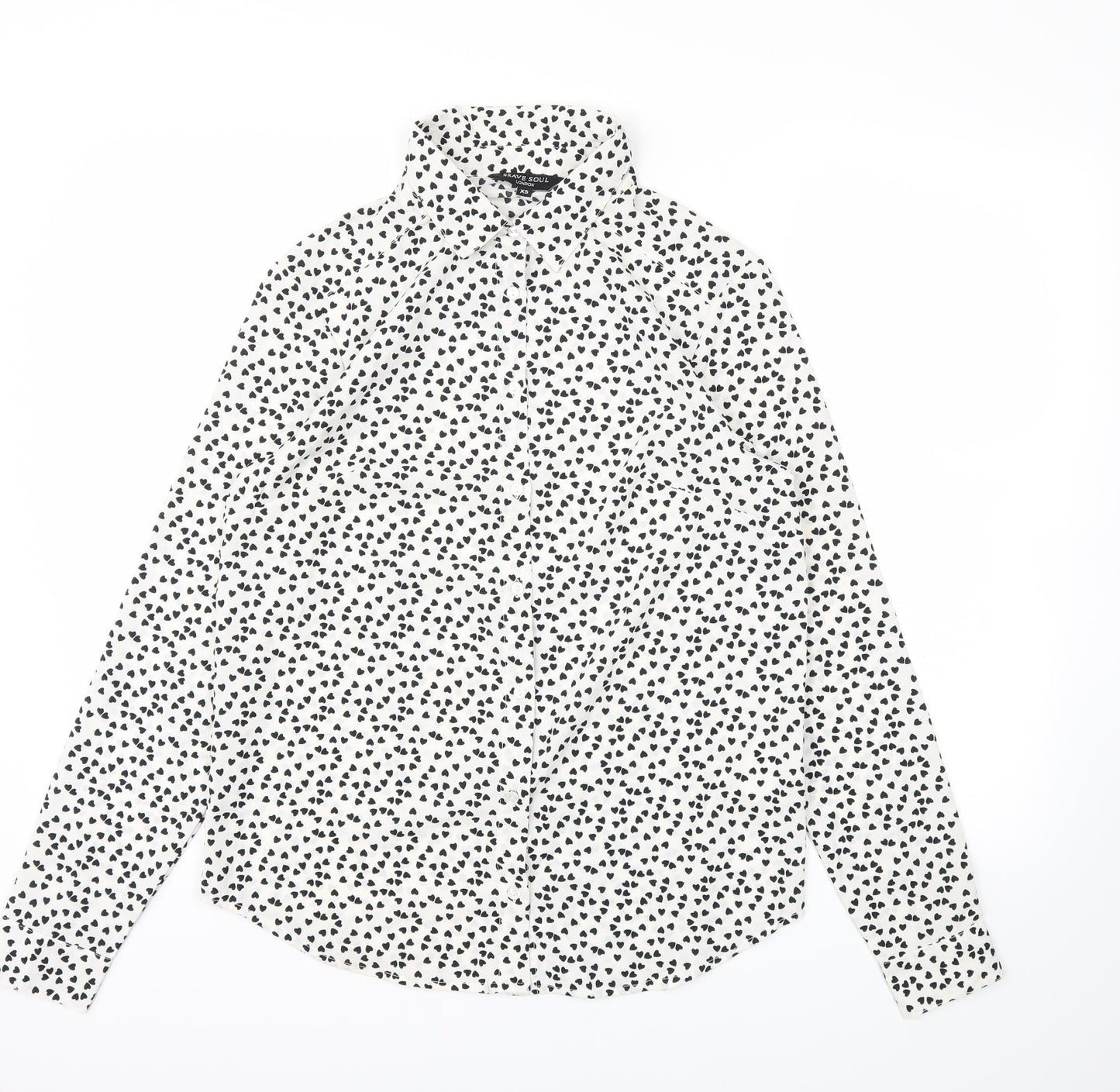 Womens UK Size XS Brave Soul White Basic Blouse