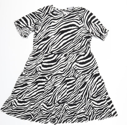 Select Womens Black Animal Print  Fit & Flare  Size 6