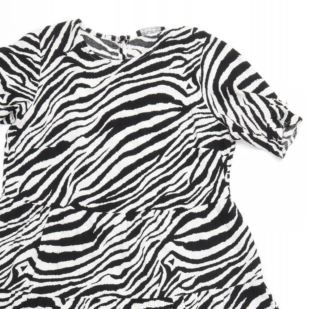 Select Womens Black Animal Print  Fit & Flare  Size 6