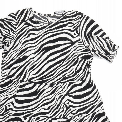 Select Womens Black Animal Print  Fit & Flare  Size 6