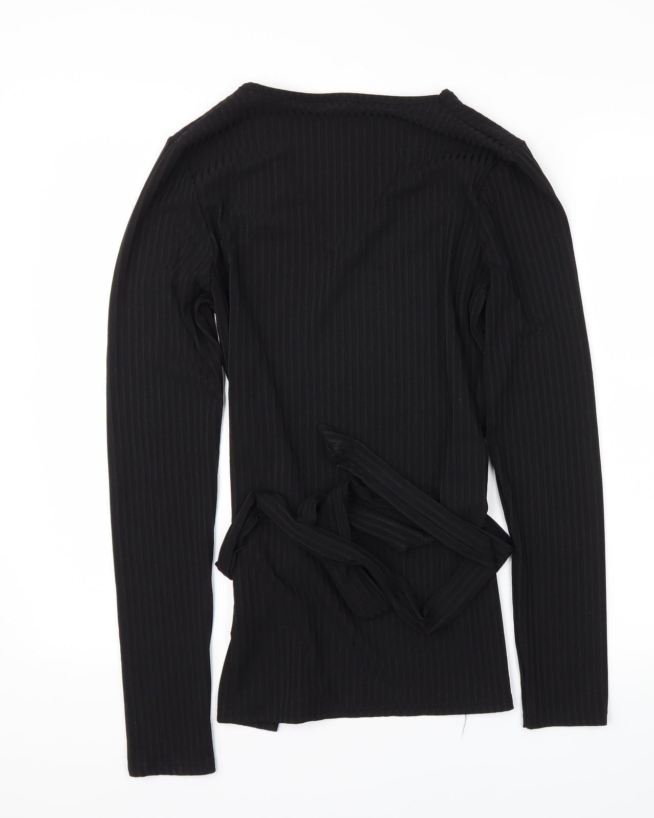 Boohoo Womens Black Houndstooth  Basic T-Shirt Size 14