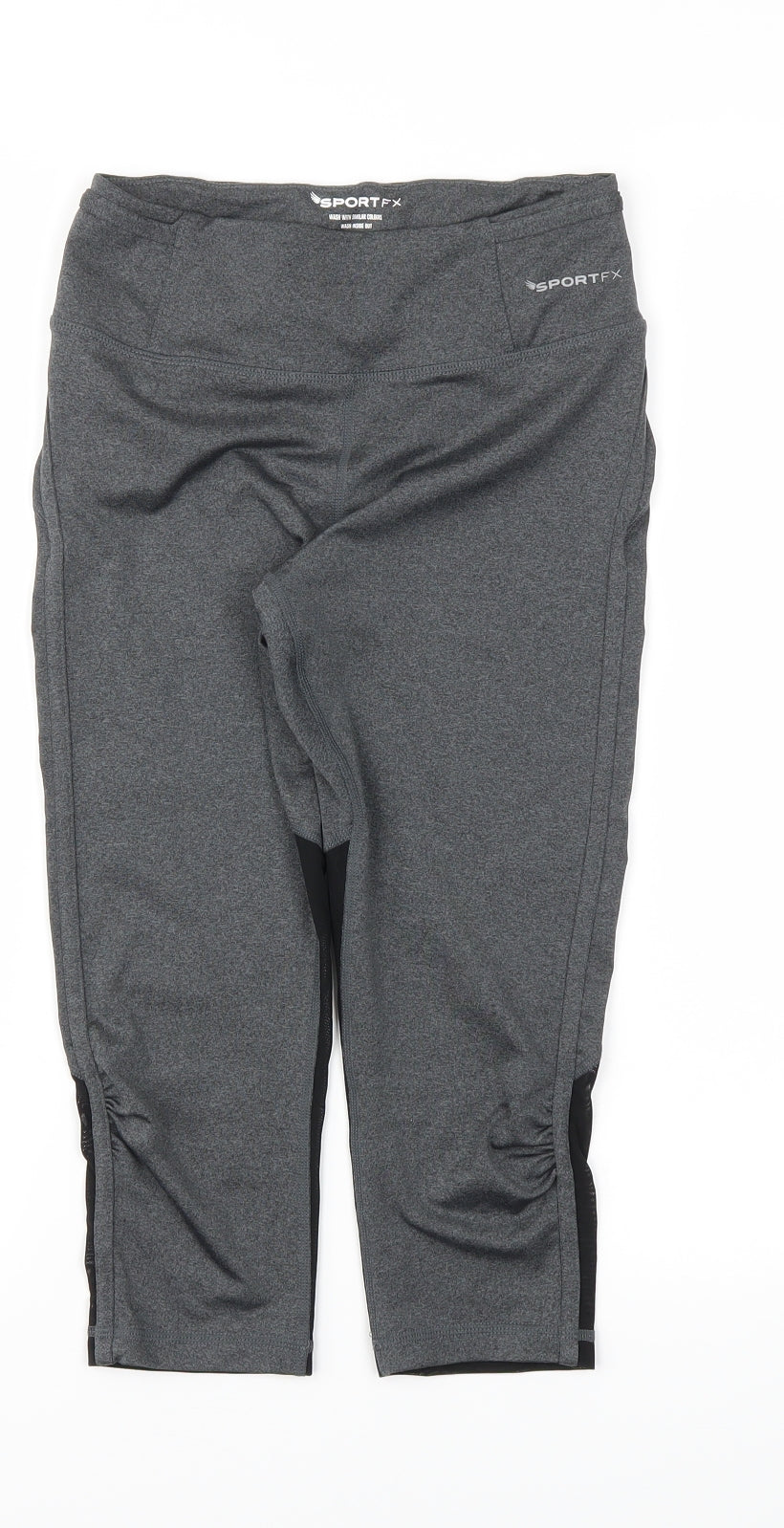 SPORFX Womens Grey   Capri Leggings Size 8 L20 in - Stretch waistband