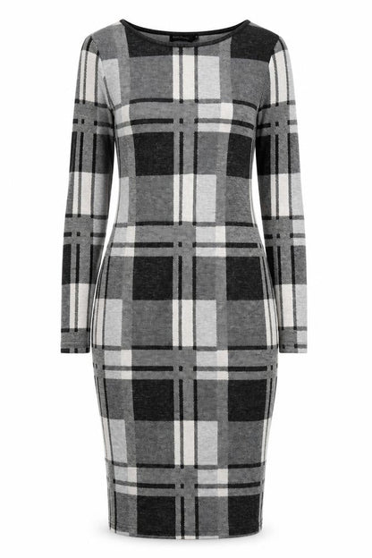 River Island Womens Grey Check  A-Line  Size 8