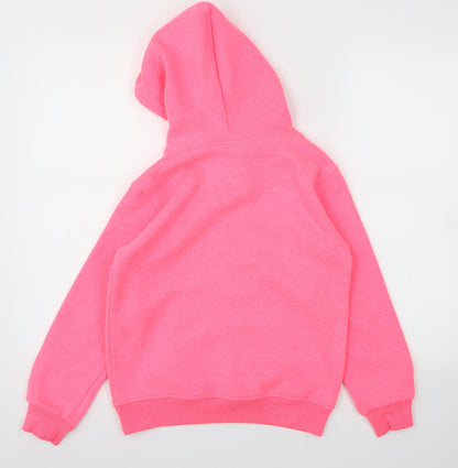 Varsany Girls Pink Houndstooth  Pullover Jumper Size 9-10 Years