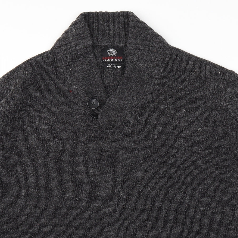 Ambrose Mens Grey   Pullover Hoodie Size L