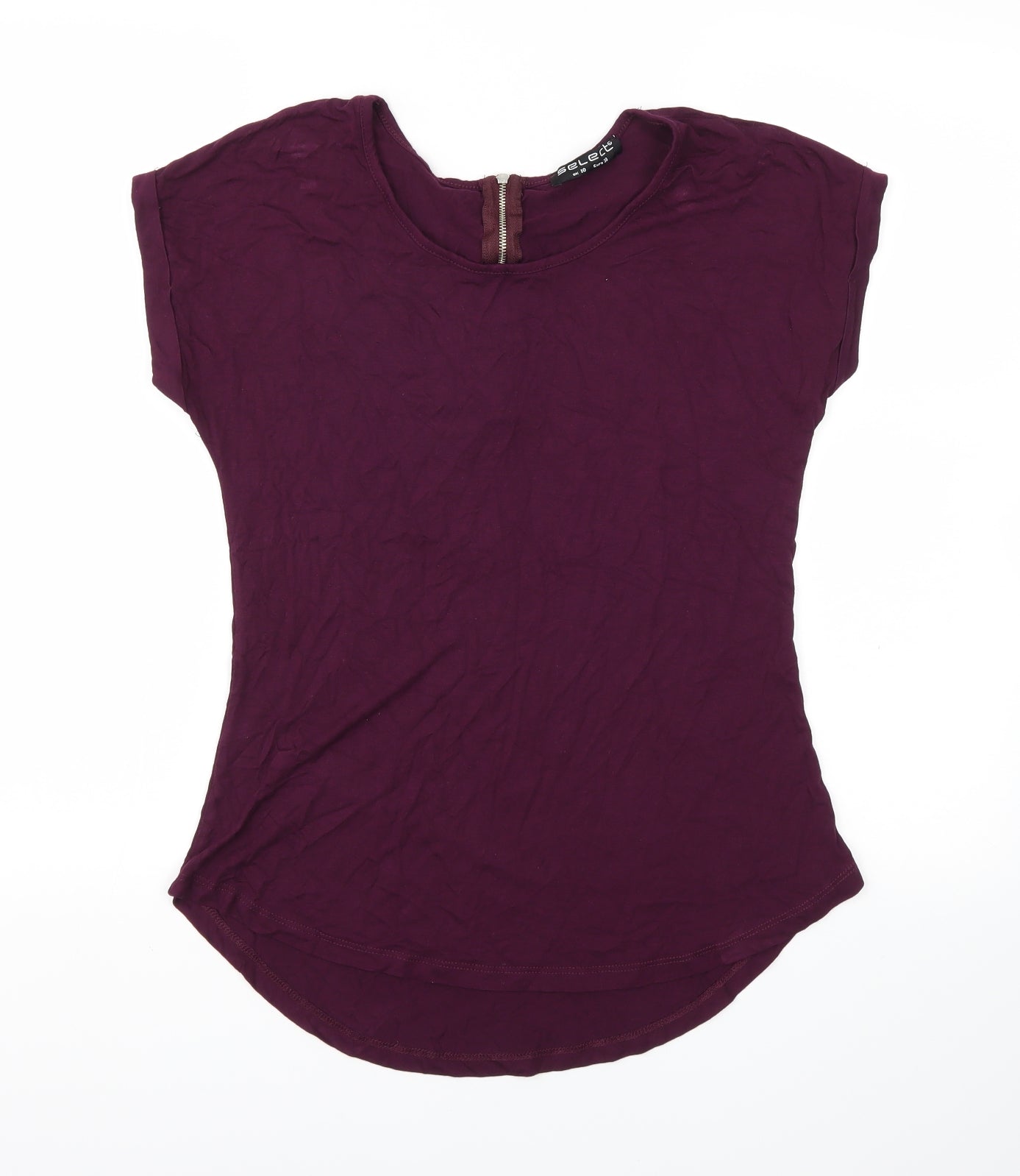Womens UK Size 10 Select Purple Basic T-Shirt