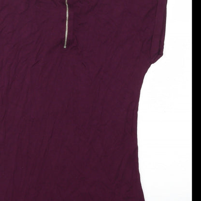 Womens UK Size 10 Select Purple Basic T-Shirt