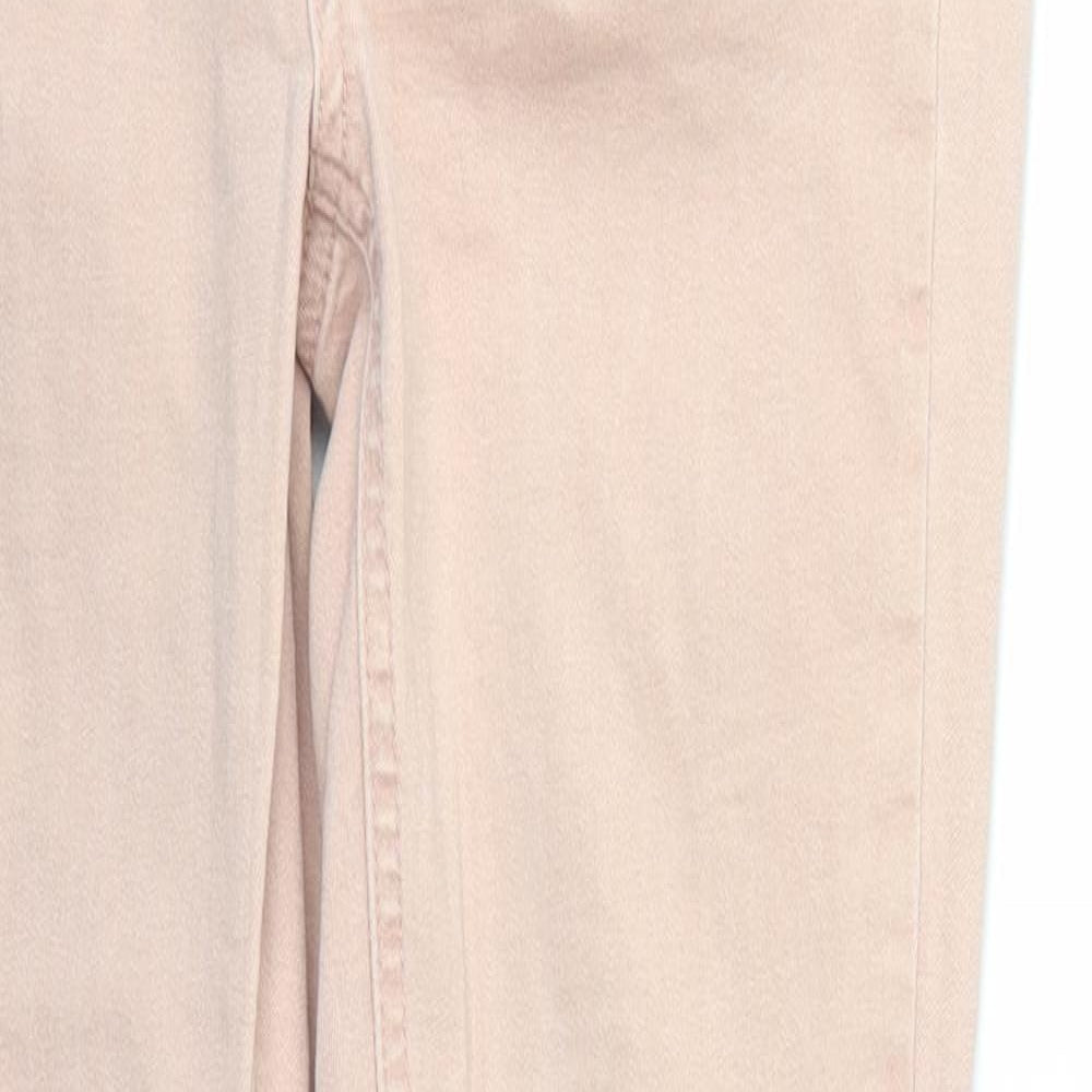Womens UK Size 8 Preworn Regular Fit Skinny Pink Jeans