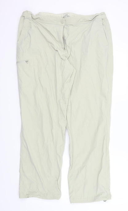 L.L.Bean Womens Beige   Cargo Trousers Size 20 in L30 in