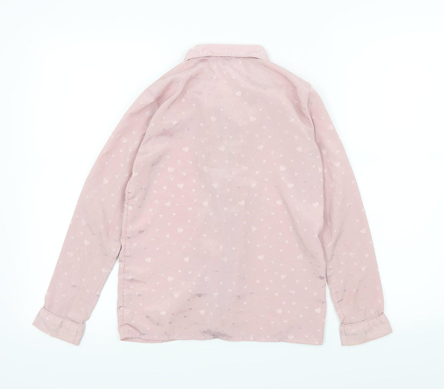 River Island Girls Pink Colourblock  Top Pyjama Top Size 9 Years  - Frill Detail