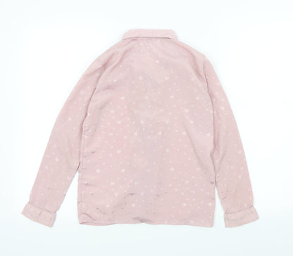River Island Girls Pink Colourblock  Top Pyjama Top Size 9 Years  - Frill Detail