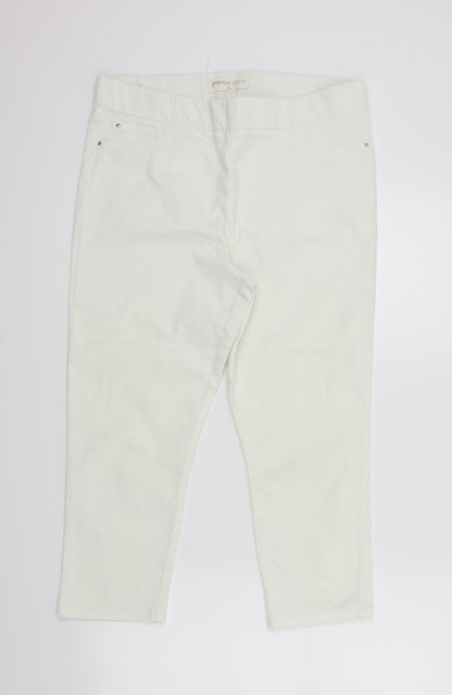 Papaya Womens White   Skinny Jeans Size 14 L20 in