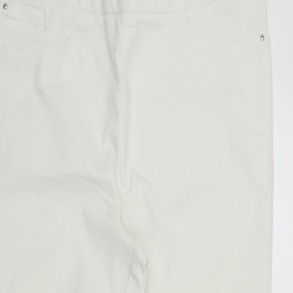 Papaya Womens White   Skinny Jeans Size 14 L20 in