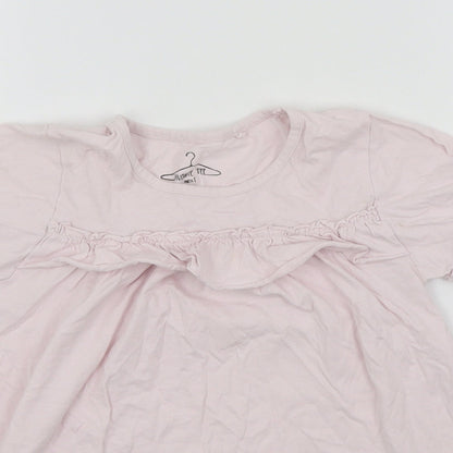 NEXT Girls Pink   Basic T-Shirt Size 8 Years  - Frill Detail