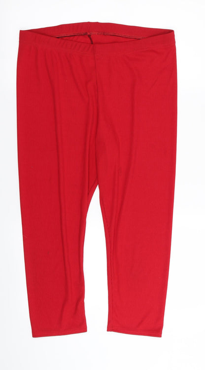 Womens UK Size 32 in Preworn Regular Fit Capri Red Trousers
