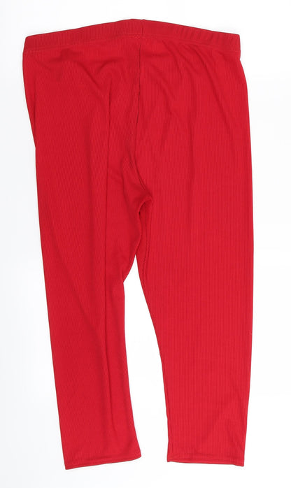 Womens UK Size 32 in Preworn Regular Fit Capri Red Trousers