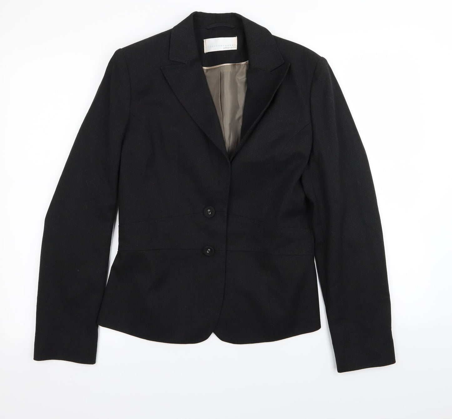 Womens UK Size 10 AMARANTO Regular Black Blazer