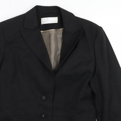 Womens UK Size 10 AMARANTO Regular Black Blazer