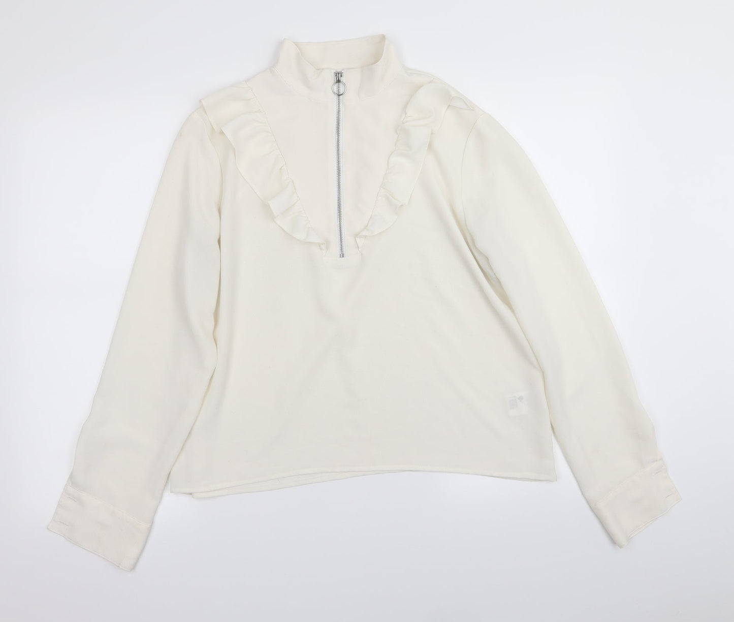 Womens UK Size M Monki White Basic Blouse