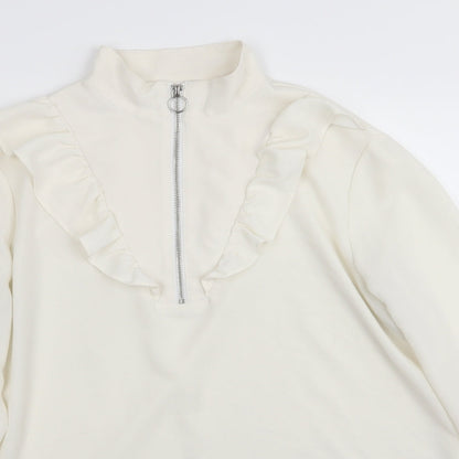 Womens UK Size M Monki White Basic Blouse