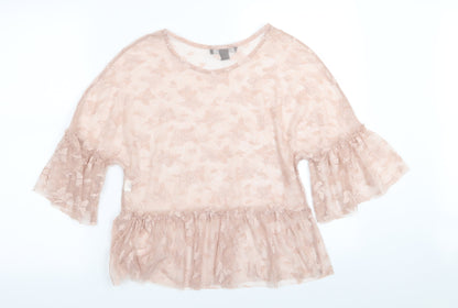Primark Womens Pink Floral  Basic Blouse Size 8