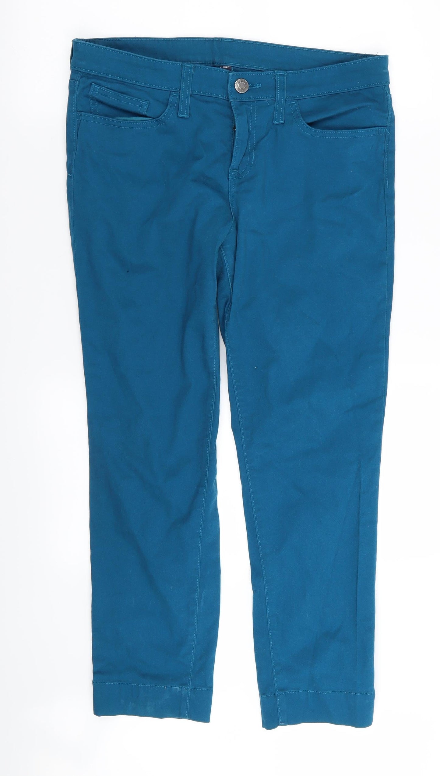 Womens UK Size 8 Preworn Regular Fit  Blue Trousers