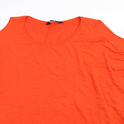 Womens UK Size 12 New Look Orange Basic T-Shirt