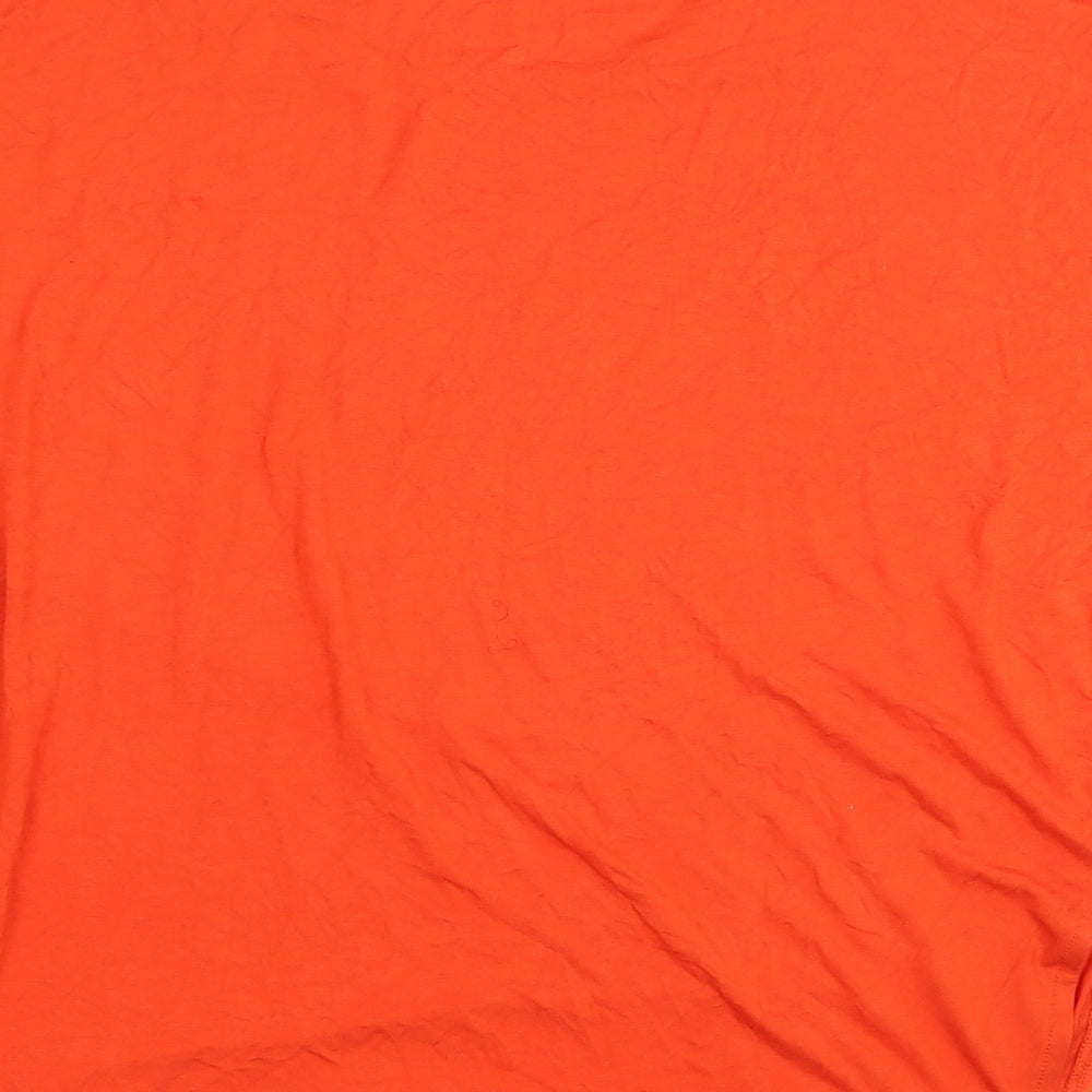 Womens UK Size 12 New Look Orange Basic T-Shirt