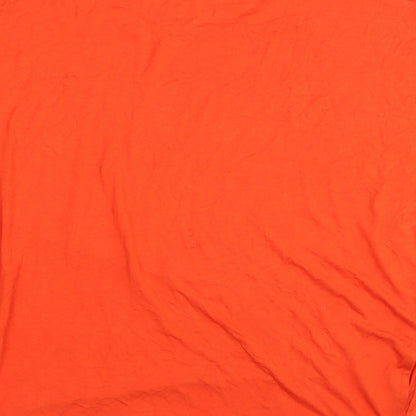 Womens UK Size 12 New Look Orange Basic T-Shirt
