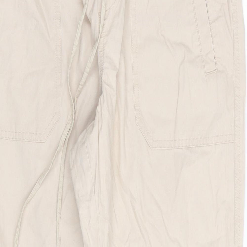 Womens UK Size 12 Classic Regular Fit  Beige Trousers