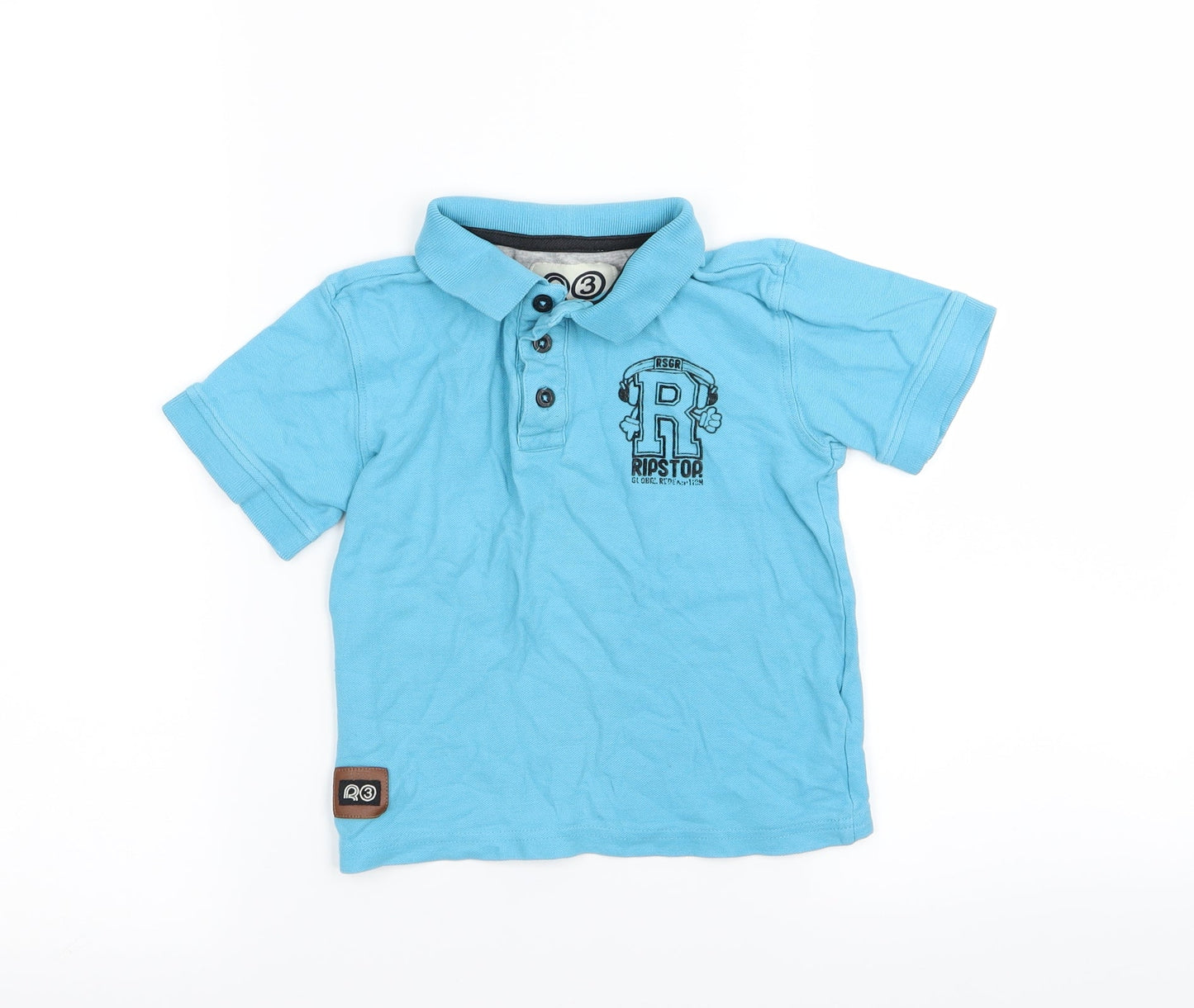 ripstop Boys Blue   Basic Polo Size 4-5 Years