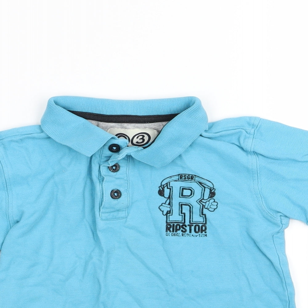 ripstop Boys Blue   Basic Polo Size 4-5 Years