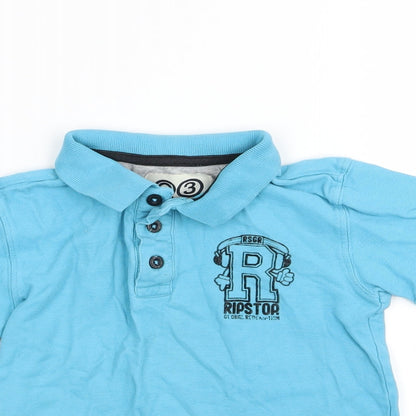 ripstop Boys Blue   Basic Polo Size 4-5 Years
