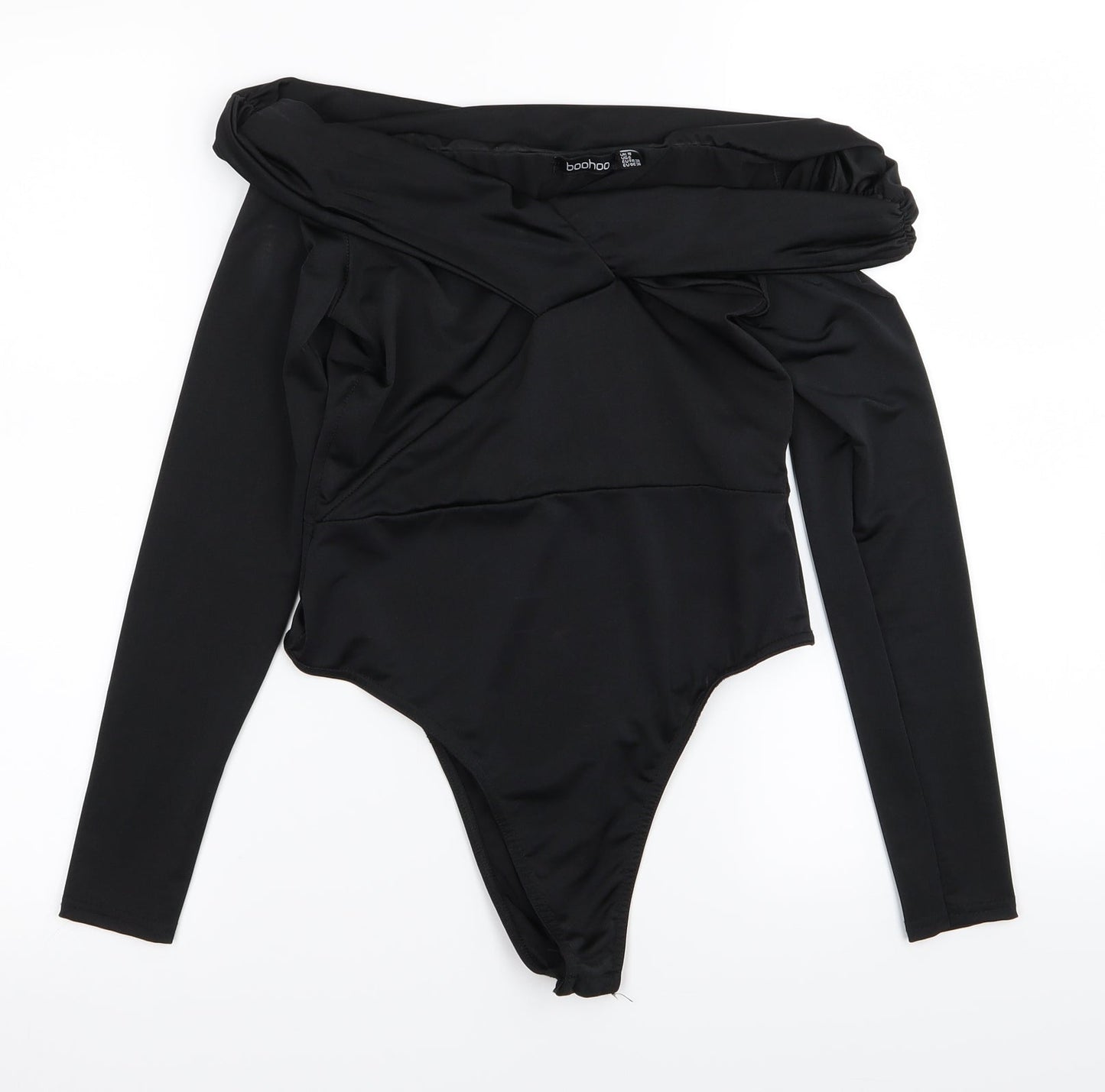 Boohoo Womens Black   Bodysuit One-Piece Size 10