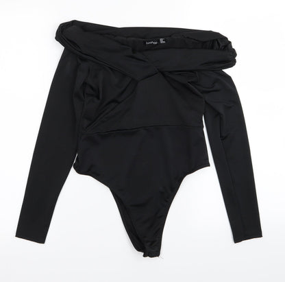 Boohoo Womens Black   Bodysuit One-Piece Size 10