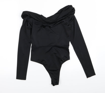Boohoo Womens Black   Bodysuit One-Piece Size 10