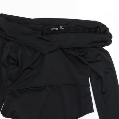 Boohoo Womens Black   Bodysuit One-Piece Size 10