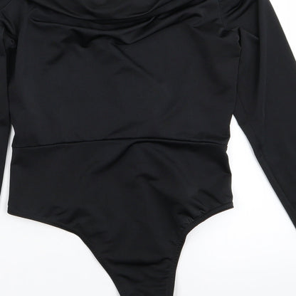 Boohoo Womens Black   Bodysuit One-Piece Size 10