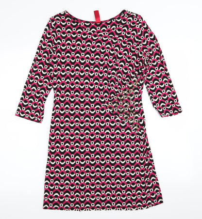 NEXT Womens Pink Geometric  T-Shirt Dress  Size 12