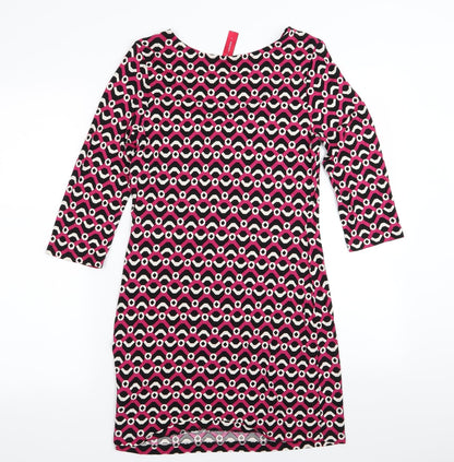 NEXT Womens Pink Geometric  T-Shirt Dress  Size 12