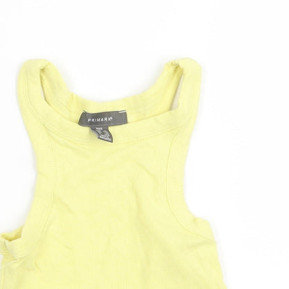 Primark Womens Yellow   Basic Tank Size 6