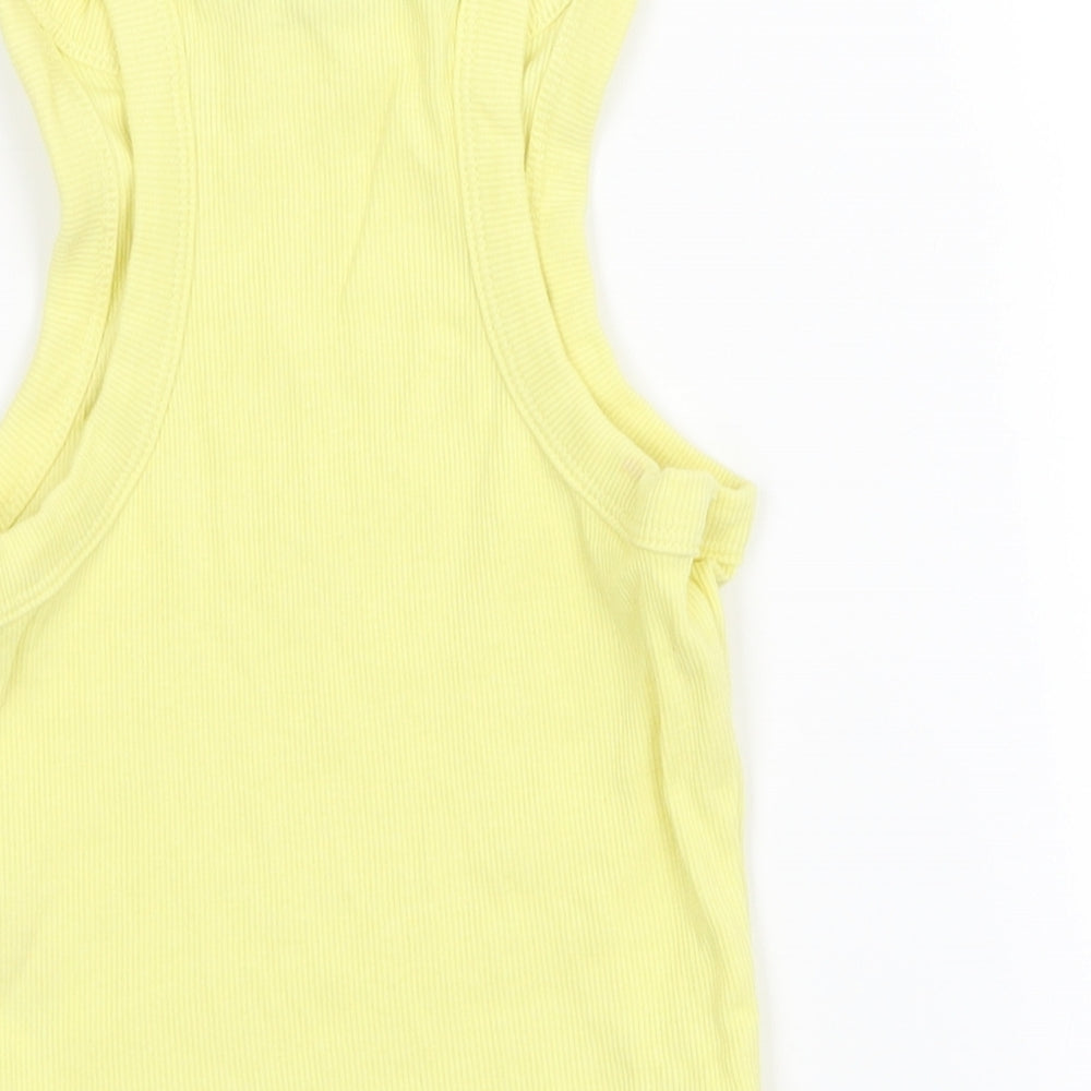 Primark Womens Yellow   Basic Tank Size 6