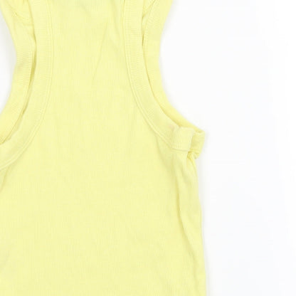Primark Womens Yellow   Basic Tank Size 6