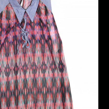 Primark Womens Multicoloured Geometric Rayon Basic Blouse Size 10