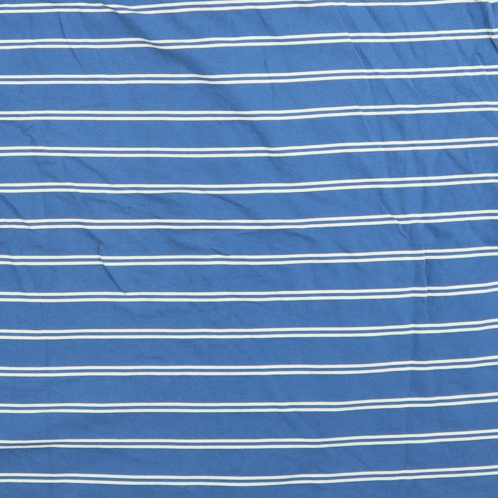 DUNNES Mens Blue Striped   Polo Size L