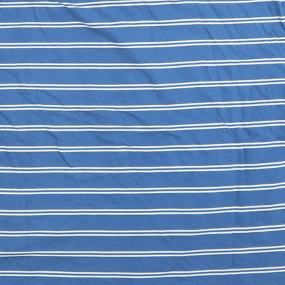 DUNNES Mens Blue Striped   Polo Size L