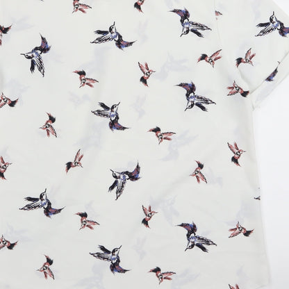 Primark Womens White   Basic Blouse Size 10  - BUTTERFLIES