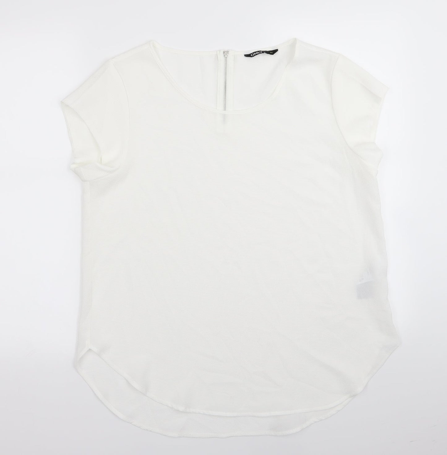 Womens UK Size 8 Only White Basic Blouse