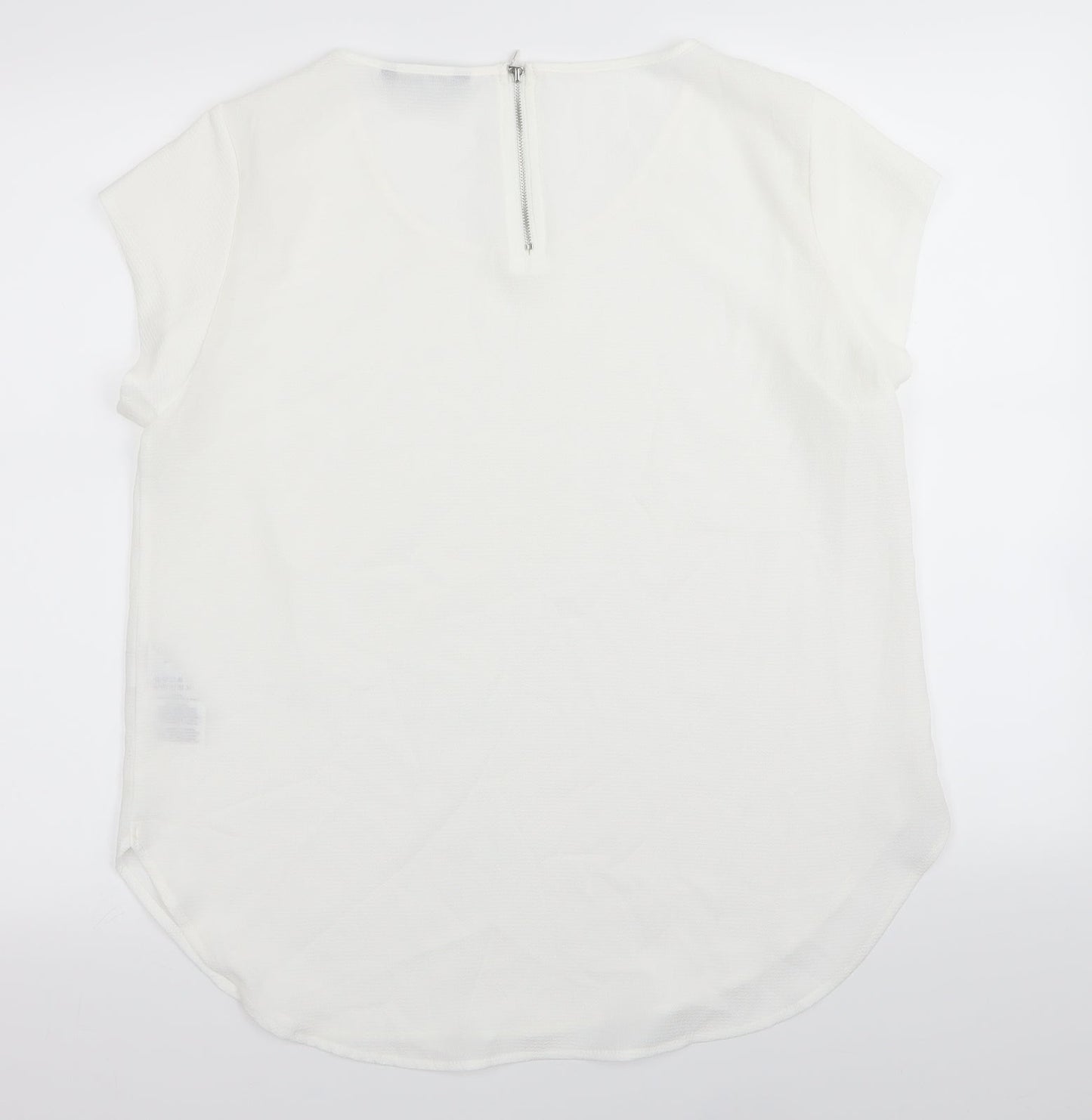 Womens UK Size 8 Only White Basic Blouse